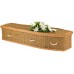 English Spring Meadow Wicker / Willow Imperial (Traditional) Coffin – Fern Green & Natural
